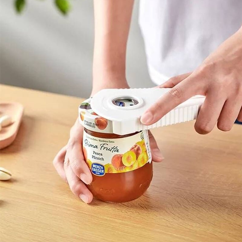 Aide cuisine GripOpener polyvalent, ouvre-boîtes ergonomique facilitant l'accès pour mains arthritiques.