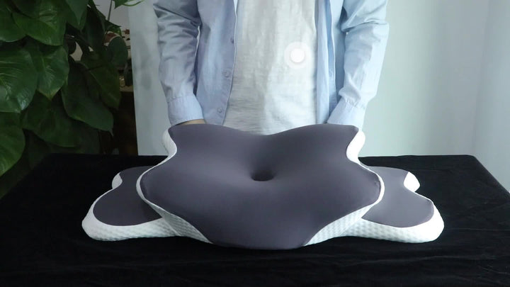 Coussin de cou ergonomique en mousse à mémoire pour adultes, soutien cervical optimal et confort sommeil.