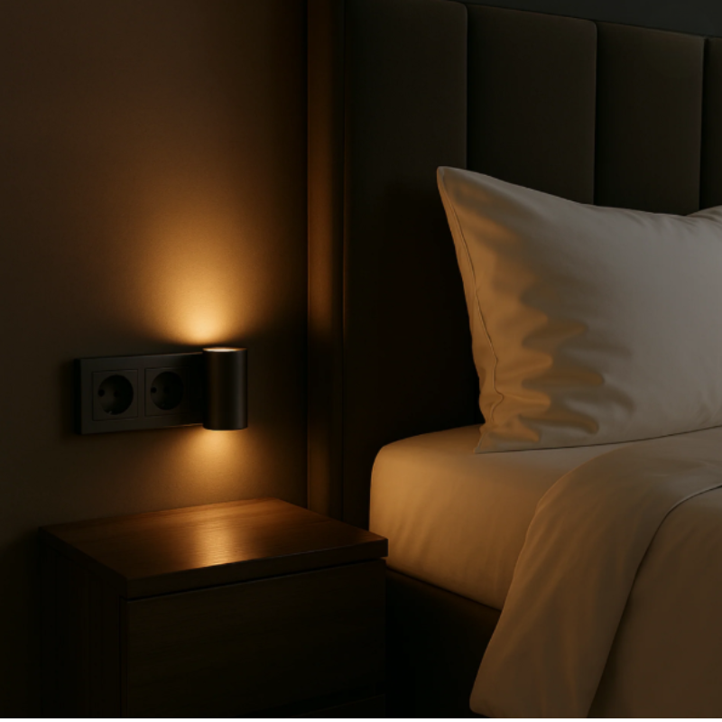 Applique murale Aora LED dimmable, économie d'énergie, avec capteur jour nuit pour un éclairage intelligent et pratique.