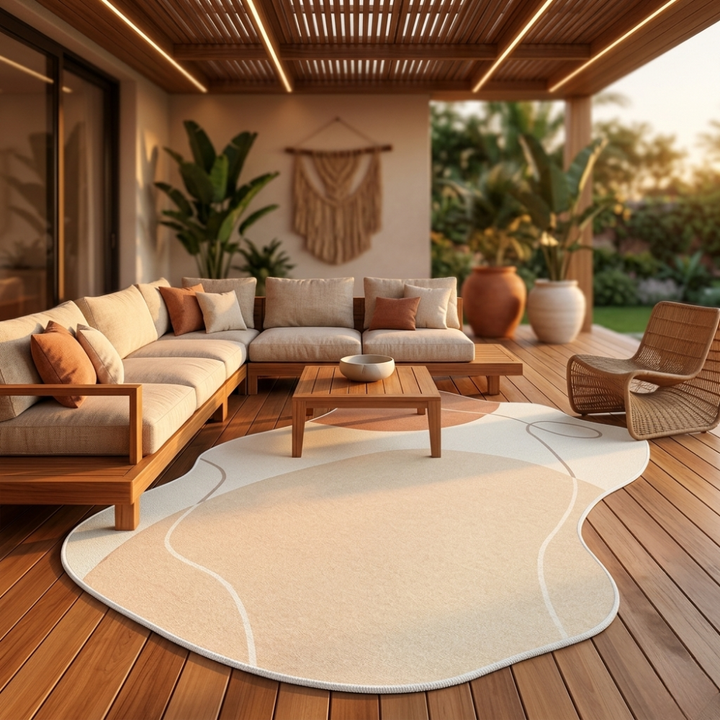 Tapis Novara doux pour les pieds, design japonais, antidérapant, idéal chambre.