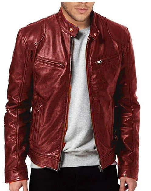 Blouson homme Brodie ajusté, chic et confortable, col montant, parfait pour l'automne et l'hiver.