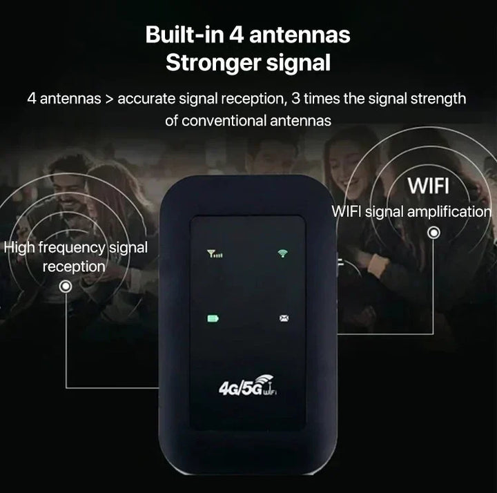 Modem routeur 5G portable pour un internet ultra-rapide et fiable, parfait pour le streaming en déplacement.