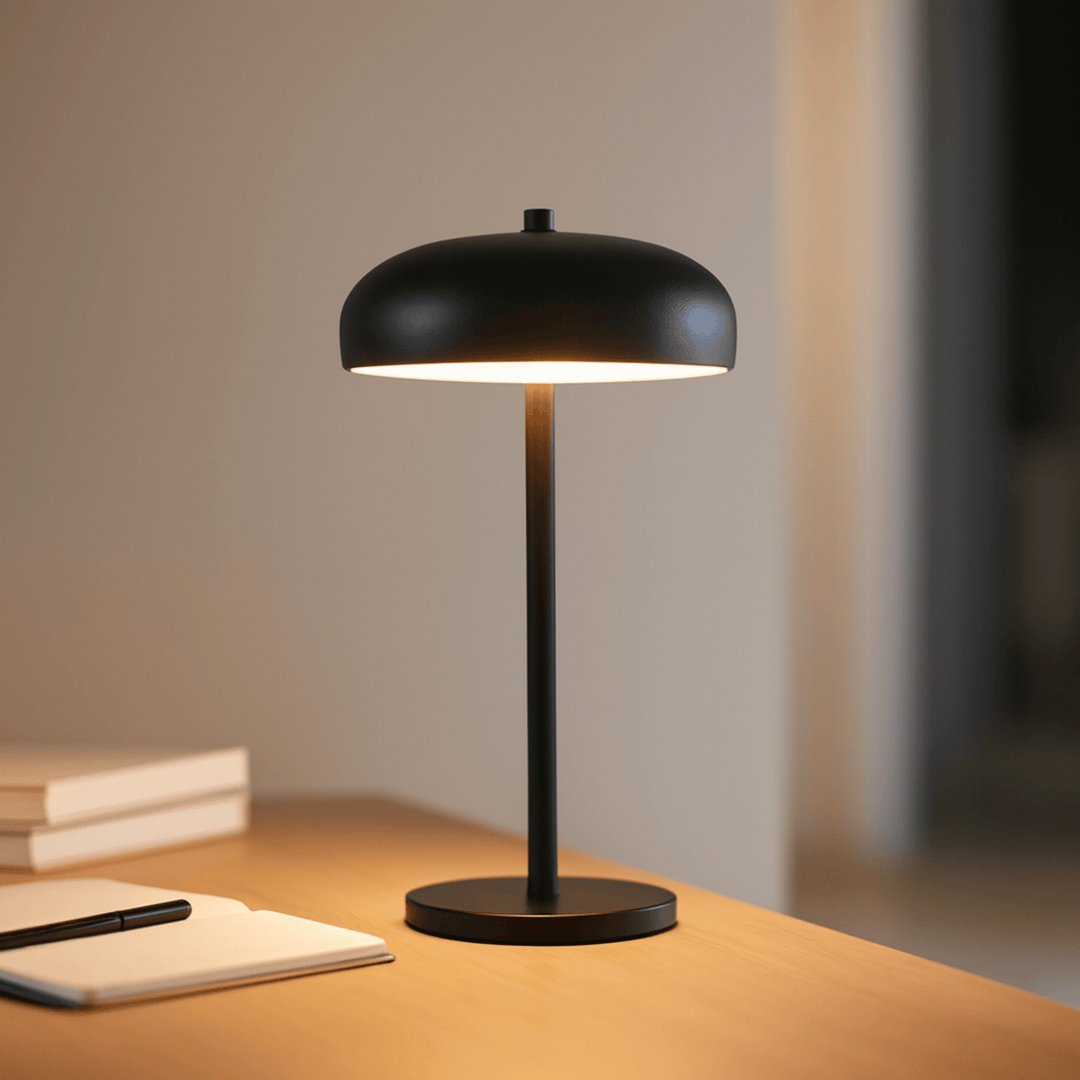Lampe de chevet ou de bureau LED rechargeable, design moderne et contrôle tactile intuitif. Éclairage polyvalent.