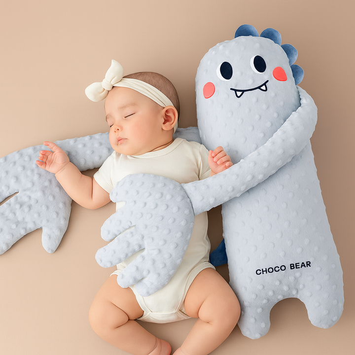 Peluche doudou SnoozyHug ultra-douce pour bébé, réconfortante et sécurisante, aide au sommeil des nouveau-nés.
