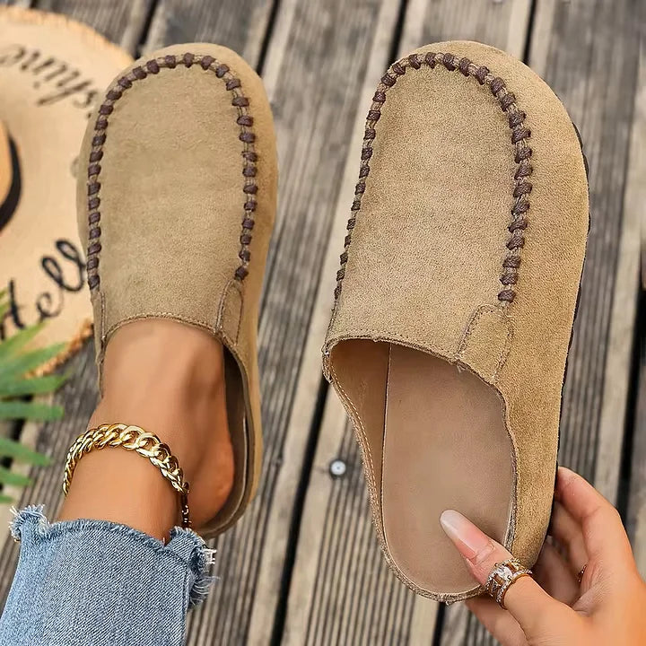 Mules vintage femmes, chaussures décontractées rétro parfaites pour le printemps/été, confort et style quotidien.