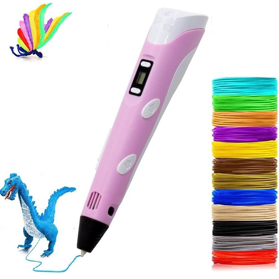 Enfant souriant utilisant le stylo 3D DoodleForm pour créer une sculpture ludique, stimulant l'imagination et l'apprentissage.