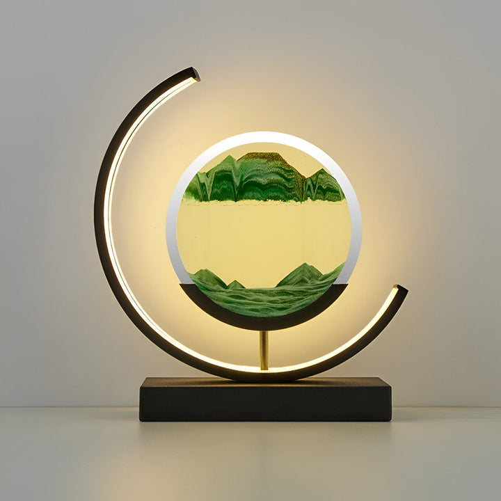 Lampe LumaSand LED dimmable pour intérieur. Effet sable mouvant relaxant, contrôlable à distance.