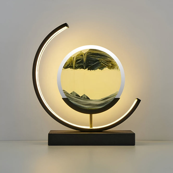 Lampe LumaSand LED connectée et dimmable, avec effets de sable. Parfaite pour une décoration moderne.