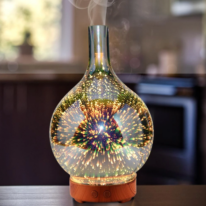 Diffuseur d'aromathérapie LED pour une ambiance relaxante, purifie l'air et apporte le bien-être à la maison.