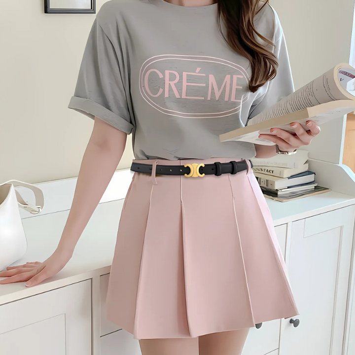 Ceinture ajustable en cuir véritable pour femme, style Cuve polyvalent, parfaite pour rehausser une tenue.