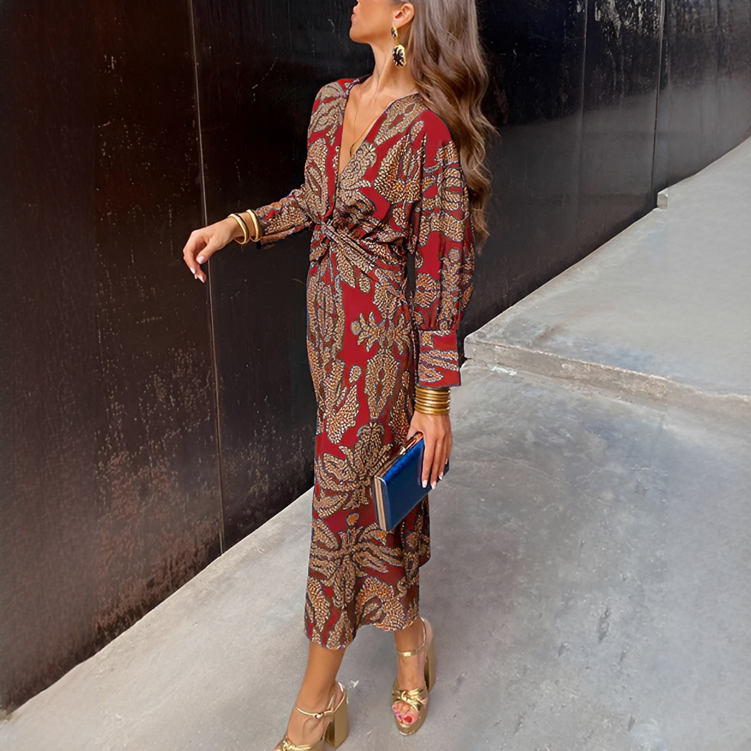Robe maxi d'été femme au style moderne, à la fois chic et confortable pour diverses occasions.