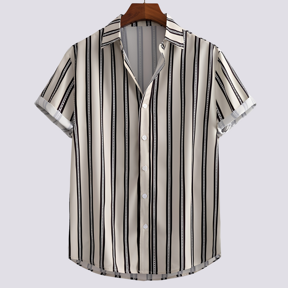Chemise homme polyvalente à motif imprimé, parfaite pour un look casual décontracté ou une tenue élégante.
