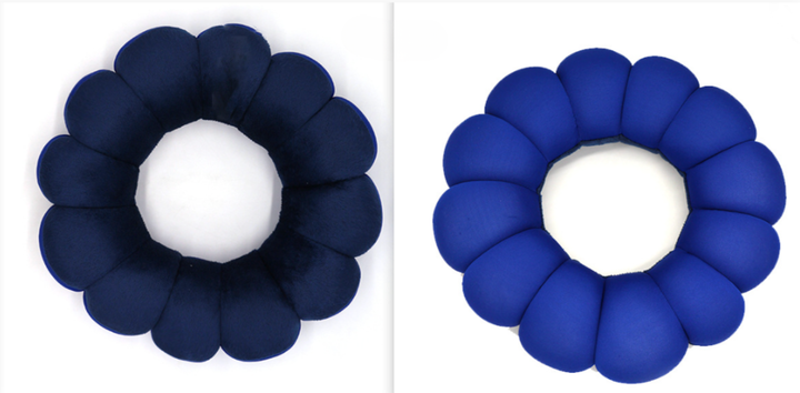 Soutien cervical ergonomique PlushEase Twist Kussen, microbilles, confort flexible pour voyage ou relaxation.