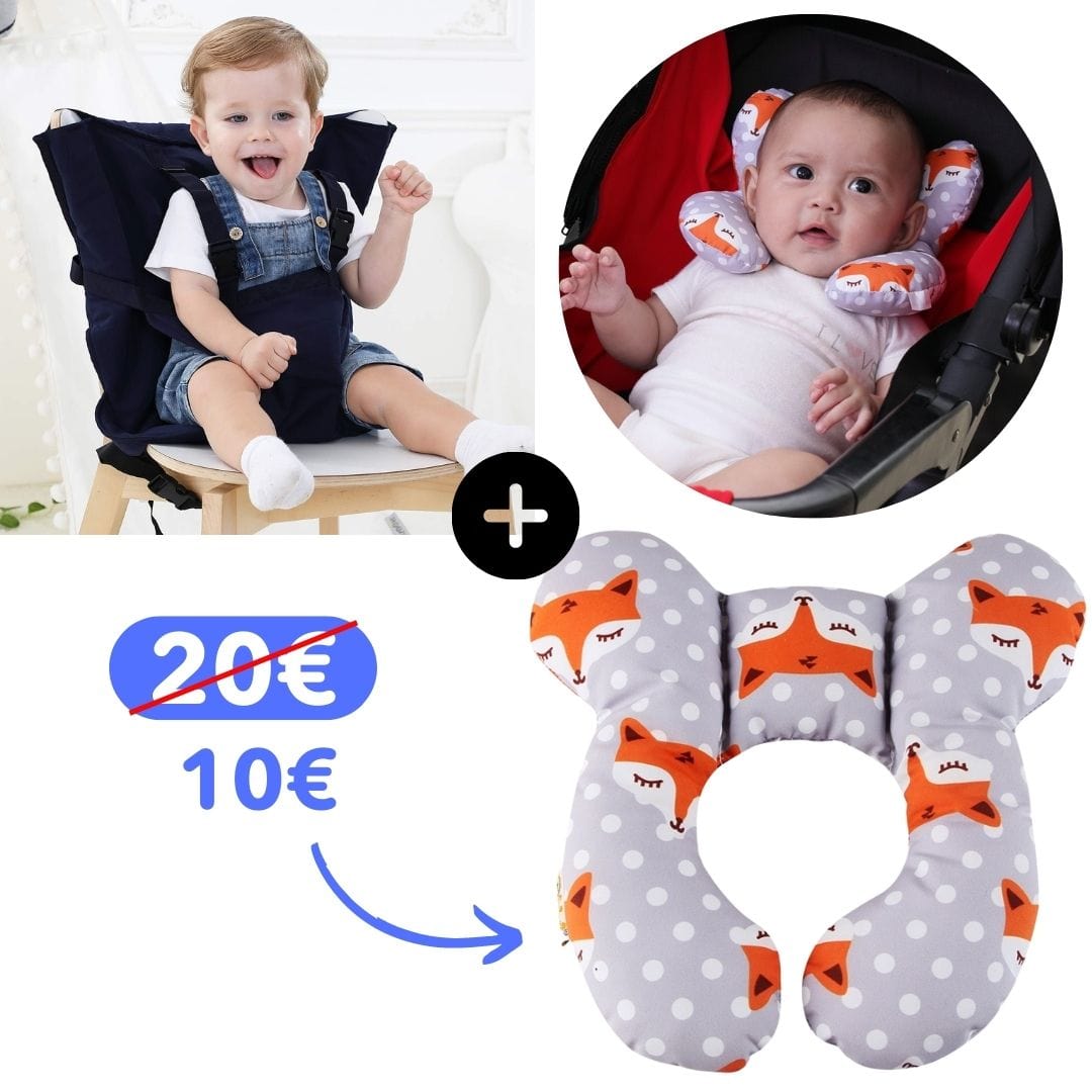 Chaise haute portable pour bébé et enfant, parfaite pour les repas à la maison ou en voyage.