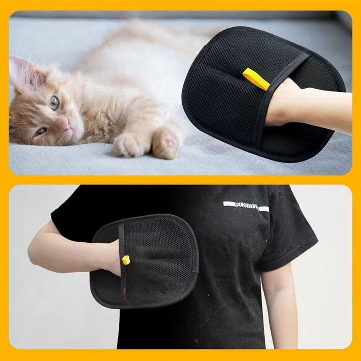 Gants de nettoyage réutilisables pour poils d'animaux. Accessoire écologique et efficace pour garder votre intérieur impeccable.