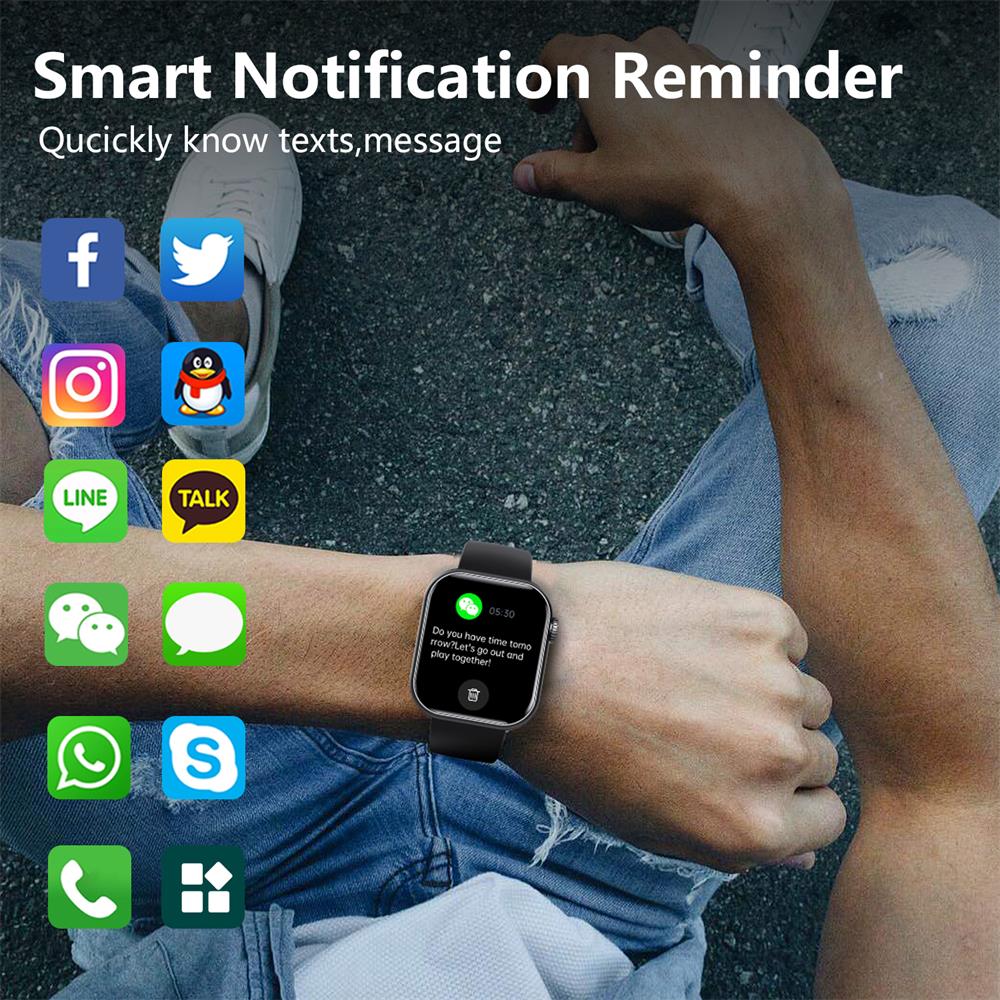 Smartwatch homme, suivi précis tension artérielle, glycémie, fréquence cardiaque, oxygène sanguin, sommeil.