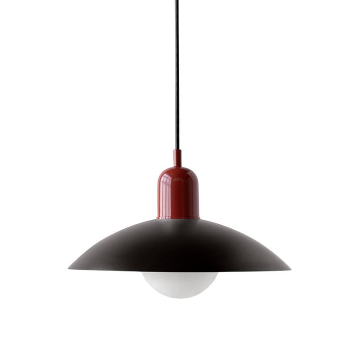 Lampe Macaron blanc mat, suspension design nordique, éclairage discret et moderne.