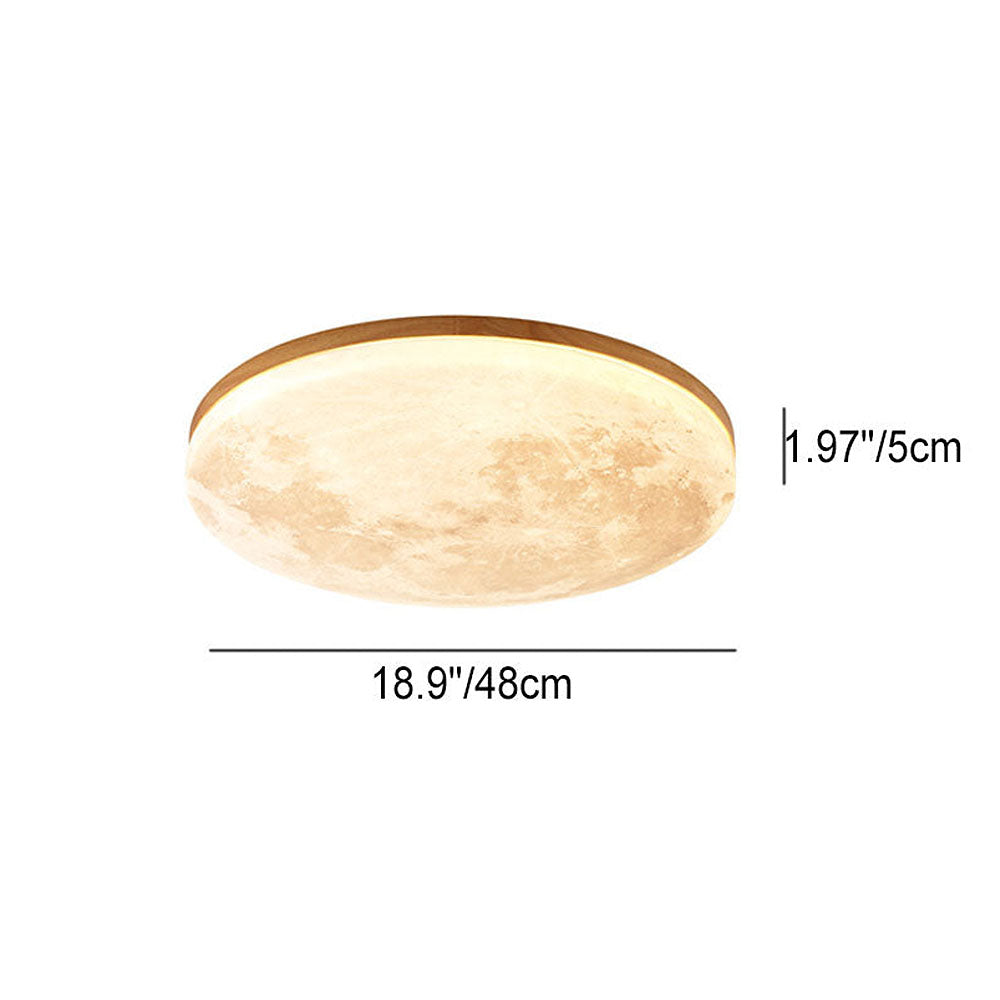 Plafonnier LED lune 3D, éclairage d'ambiance économe en énergie pour le salon ou la chambre.