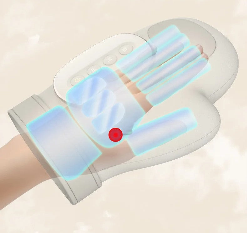 Masseur électrique chauffant pour les mains, offrant une thérapie profonde contre l'arthrite et le canal carpien.