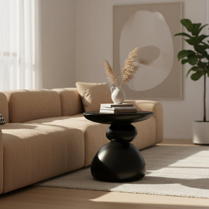 Table d'appoint design moderne, minimaliste. Idéale comme table basse ou table de chevet pour salon/chambre.