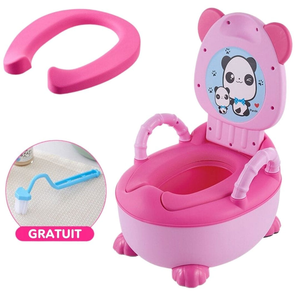 Pot d'apprentissage PottiToon portable pour enfants, léger et compact, parfait pour voyages et déplacements, hygiène facile.