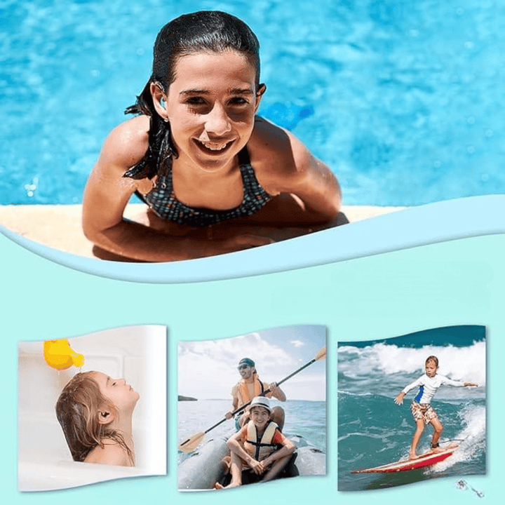 Bouchons d'oreilles unisexe en silicone, essentiels pour un sommeil paisible et la natation.