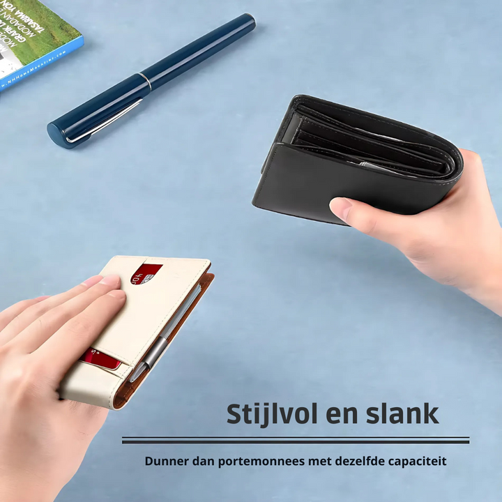 Portefeuille RFID homme en cuir véritable, offrant une sécurité maximale contre le vol de données.