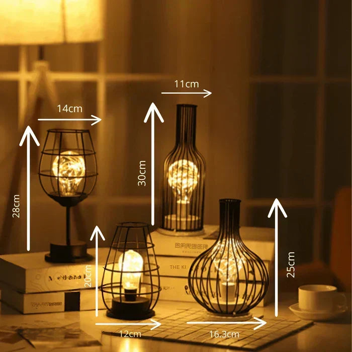 Lampe de table LED d'ambiance pour salon, lumière douce et chaleureuse, design moderne et élégant.