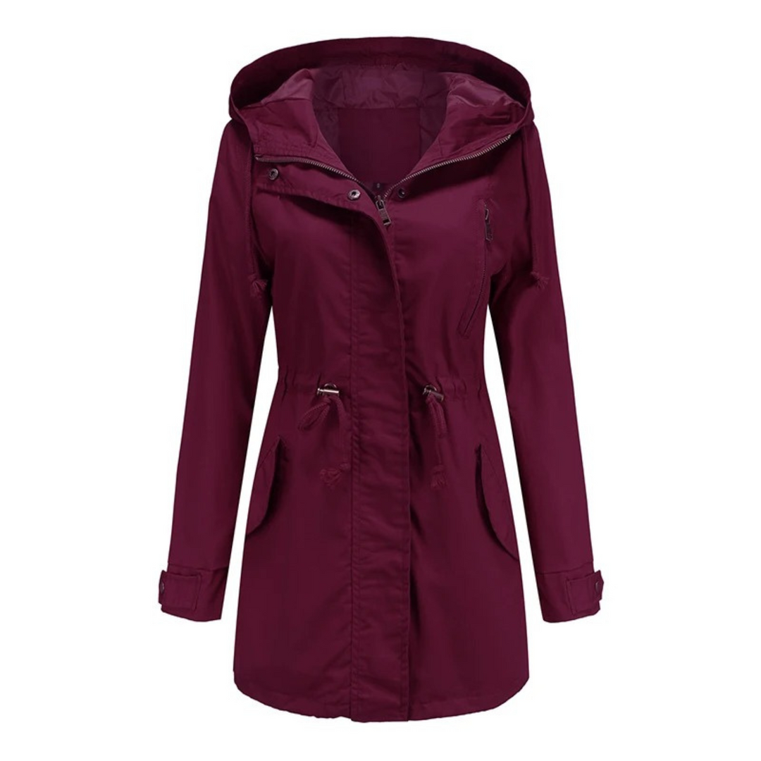 Protection légère femme : coupe-vent à capuche décontracté, parfait pour la mi-saison et les activités extérieures.
