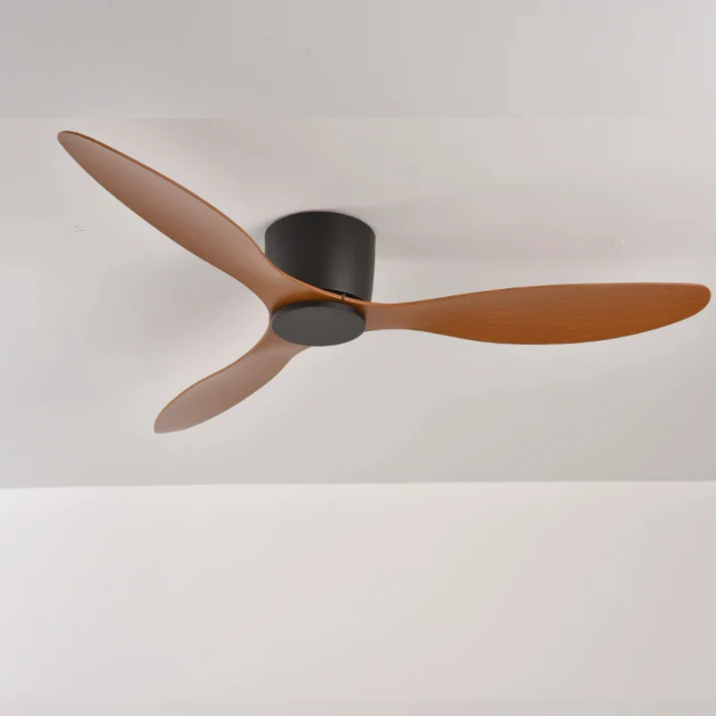 Le Virellona, un ventilateur moderne pour le salon, avec ses pales élégantes et sa lumière LED.