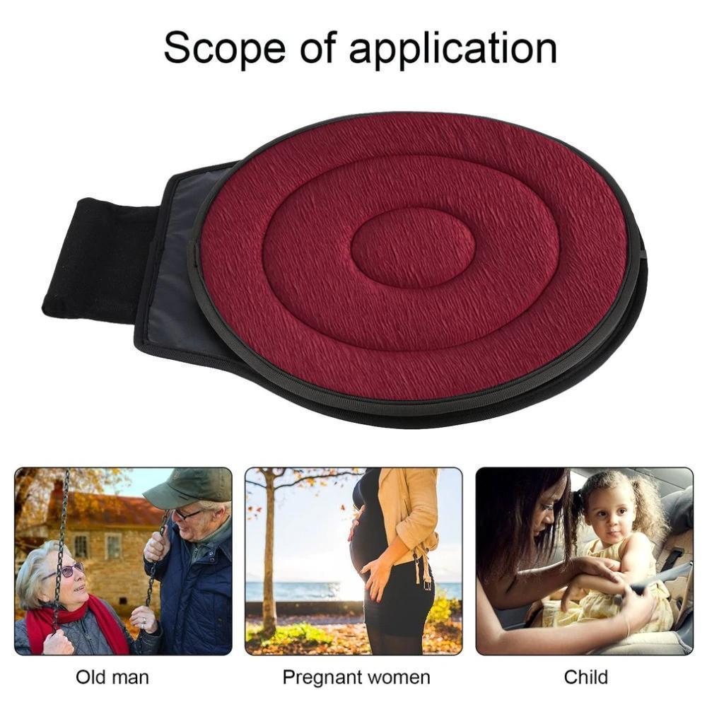 Améliorez mobilité et confort avec ce coussin rotatif 360° ergonomique. Idéal pour dos et articulations.