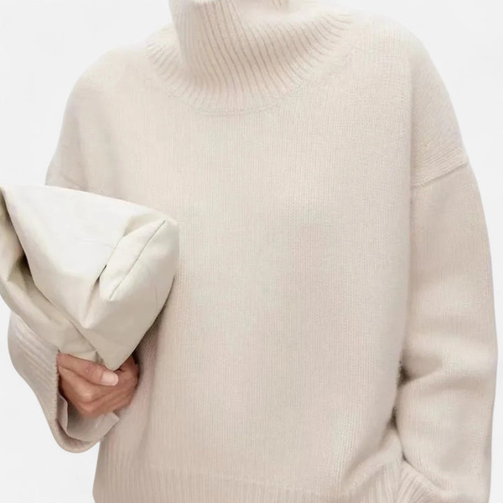 Pull col roulé femme élégant, style raffiné et maille douce. Un essentiel chaud et confortable pour la mode hivernale.