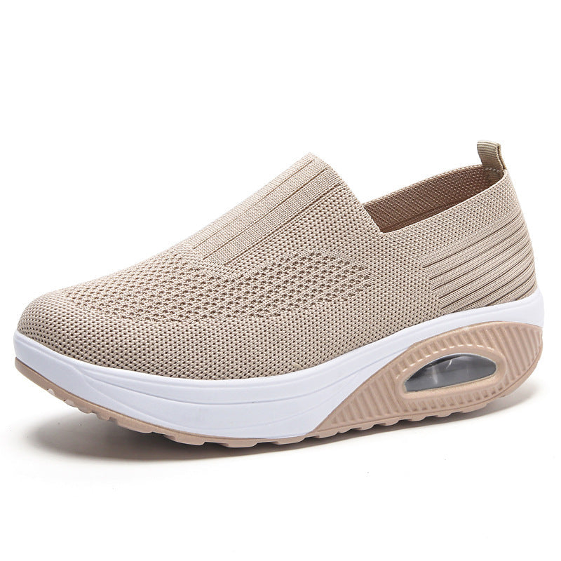Sneakers femme orthopédiques légères, respirantes avec soutien voûte plantaire pour marche quotidienne.