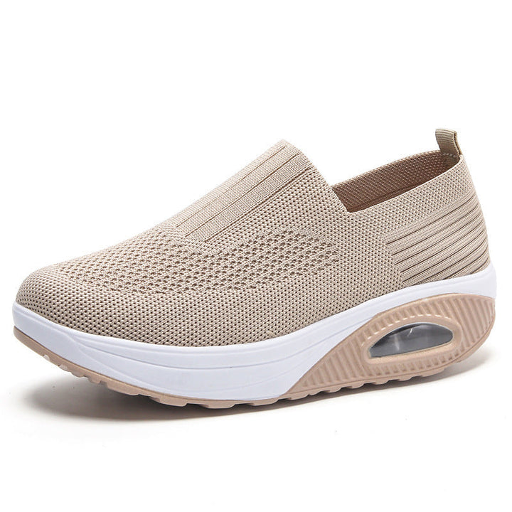 Sneakers femme orthopédiques légères, respirantes avec soutien voûte plantaire pour marche quotidienne.