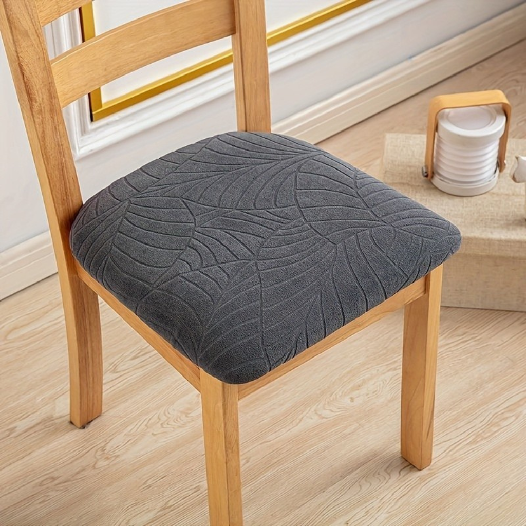 Housse de chaise jacquard extensible blanche, apporte lumière et élégance à votre intérieur. Protection chaise.