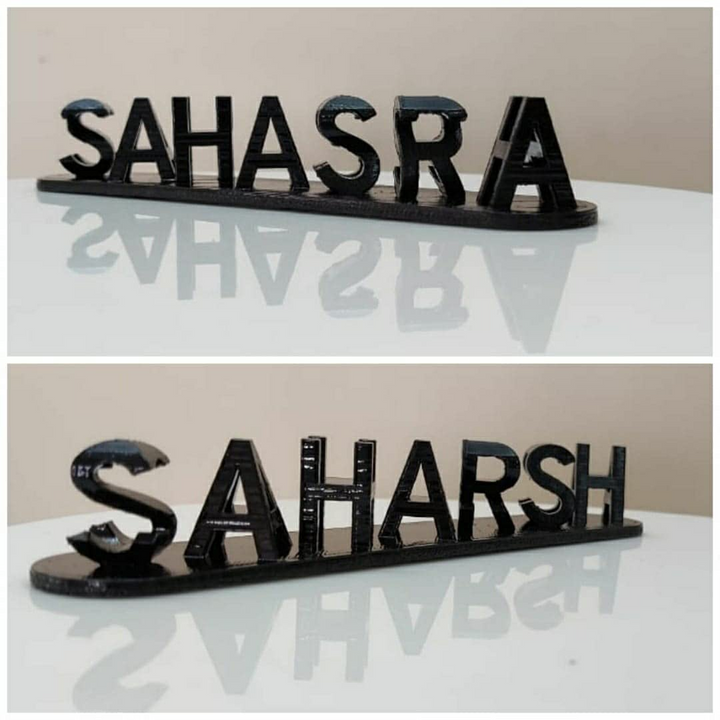 Plaque noms fusionnés, cadeau personnalisé d'amour pour couple. Décoration unique et écologique en PLA.