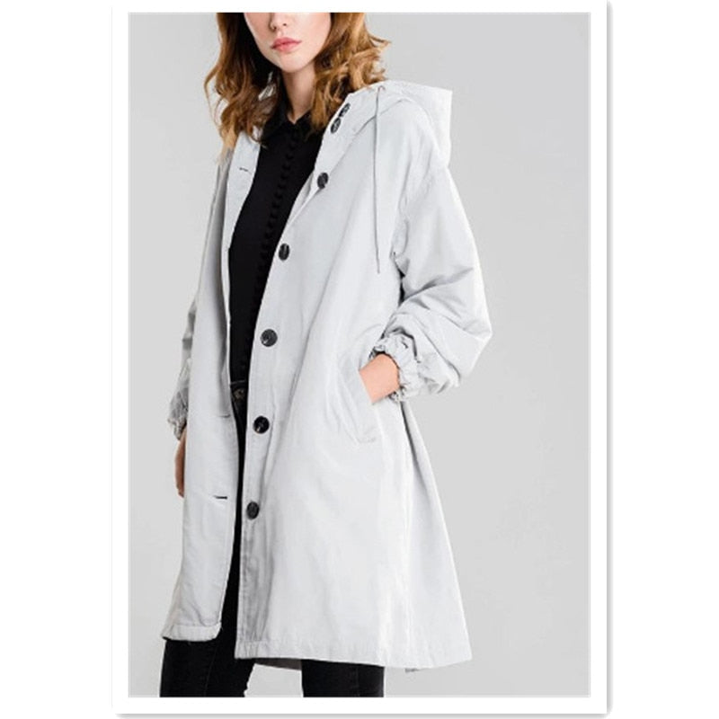 Veste de pluie femme avec capuche, protection optimale contre la pluie, style chic et moderne pour toutes saisons.