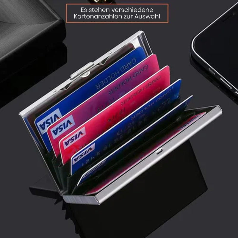 Porte-cartes compact et élégant, protection RFID, parfait pour un style de vie minimaliste.
