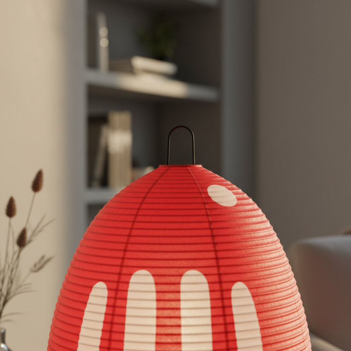 Éclairage d'ambiance Wabi-Sabi en papier de riz, lampe de table moderne et élégante.
