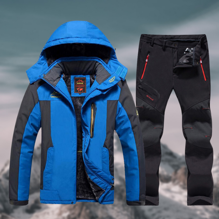 Pantalon hiver homme chaud et imperméable, idéal pour trekking et activités de plein air.