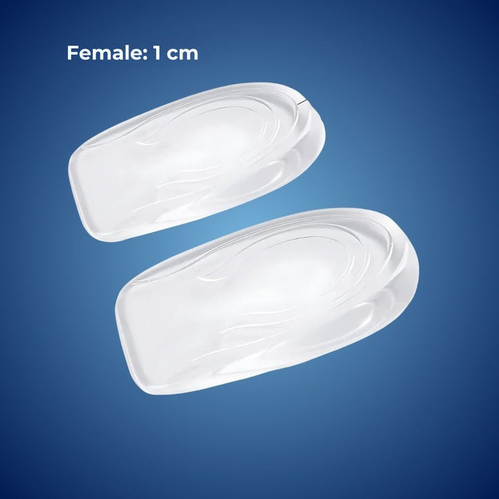 Semelles intérieures unisexe ergonomiques en gel silicone, rehaussantes, pour confort et soutien dans toute chaussure.