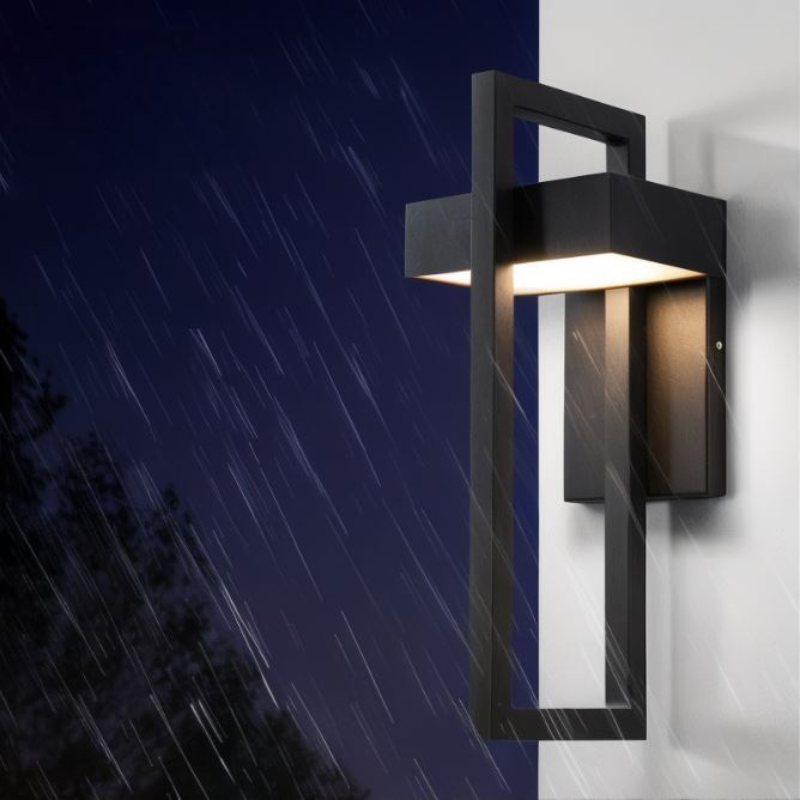 Applique LED de jardin moderne, lumière extérieure élégante pour créer une ambiance design sur la terrasse.