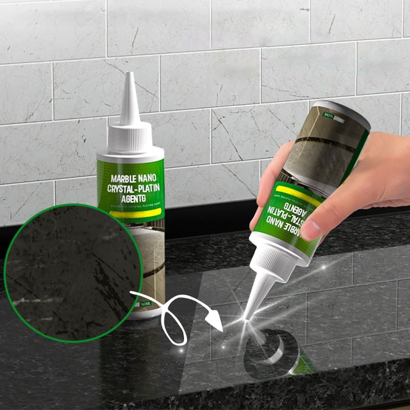 Bouteille de Revêtement NanoShine Brillant pour pierre, marbre et granit, pour rénovation et entretien facile.