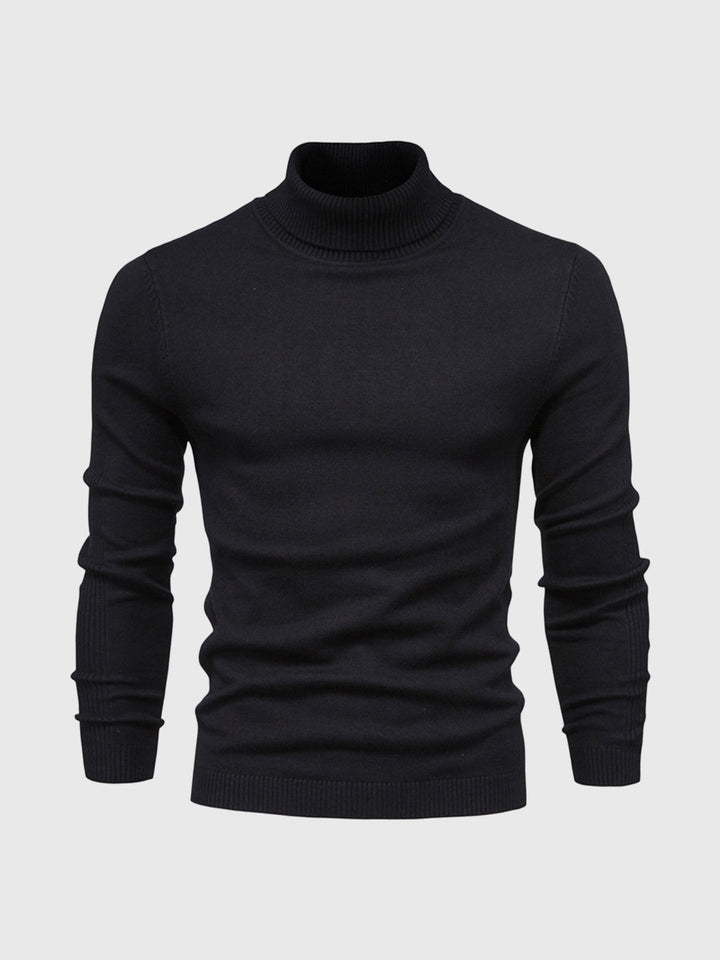 Pull homme chic, col roulé bleu clair, parfait pour le casual chic. Confortable et tendance.