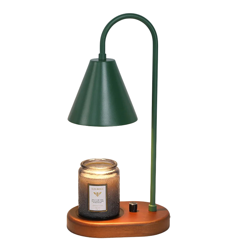 Lampe décorative et chauffe-cire, design épuré pour une lumière d'ambiance et un parfum subtil.