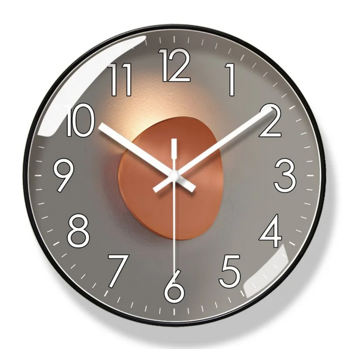 Horloge murale silencieuse pour bureau ou chambre. Design moderne sans tic-tac, élégante décoration.