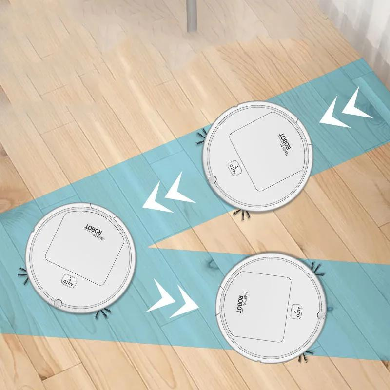 Aspirateur robot intelligent et silencieux pour un nettoyage facile, un balayage et un lavage efficaces de la maison.