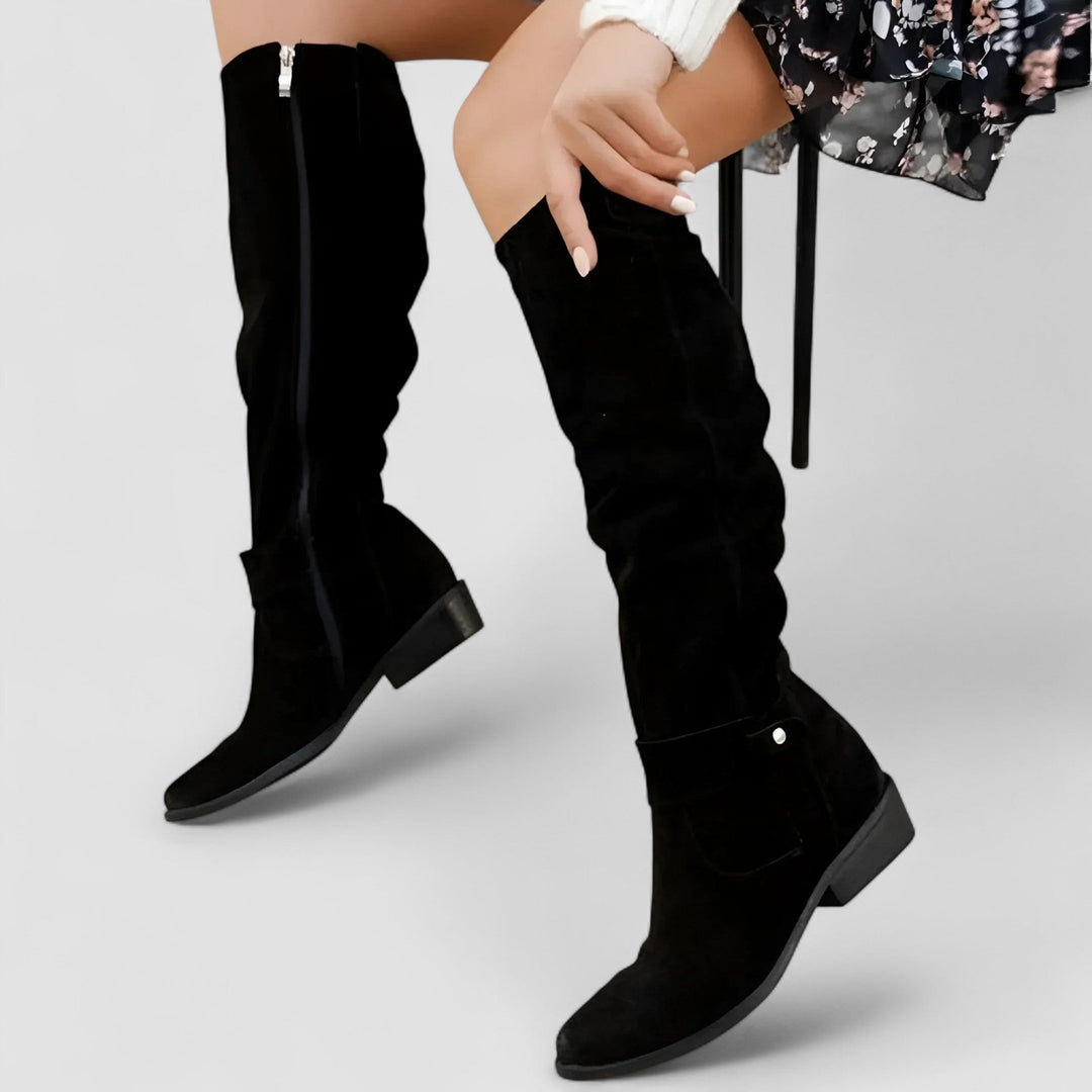 Intérieur douillet des bottes Nora, offrant chaleur et bien-être aux pieds sensibles des femmes en hiver.