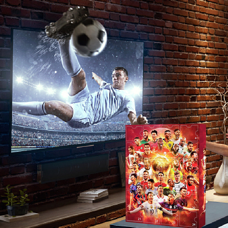 Superbe Calendrier de l'Avent Football 2025 pour un décompte mémorable jusqu'à Noël, avec 24 cadeaux.