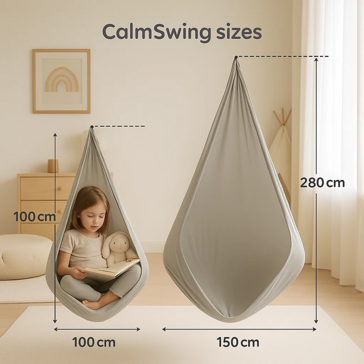 Balançoire thérapeutique autisme, aide à la détente, régulation sensorielle et apaisement intérieur/extérieur.